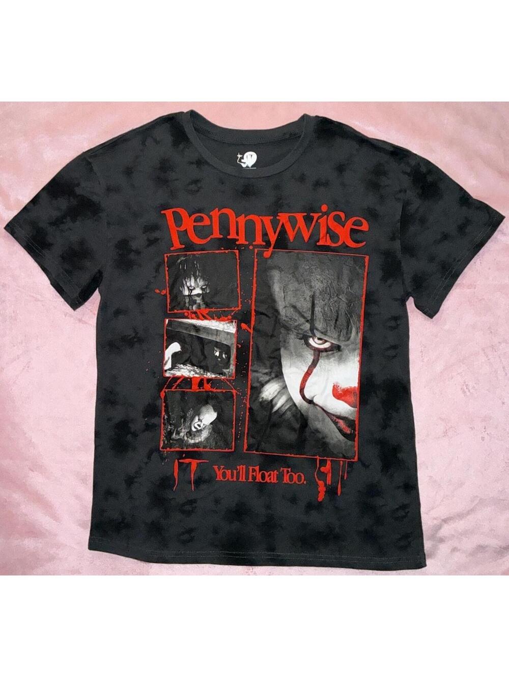 Pennywise Men’s Shirt Sz M  SS Steven King Horror T-shirt You’ll Float Too